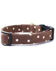 Chocolate Dot Dog Collar