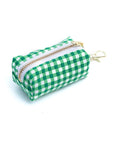 Dog Waste Bag Holder - Green Gingham
