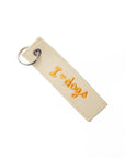 I Love Dogs Embroidered Canvas Keyring