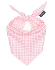 Pink Gingham Dog Bandana
