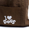 Premium Tote I Love Dogs - Brown