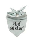 Big Sister Dog Bandana in Black Text