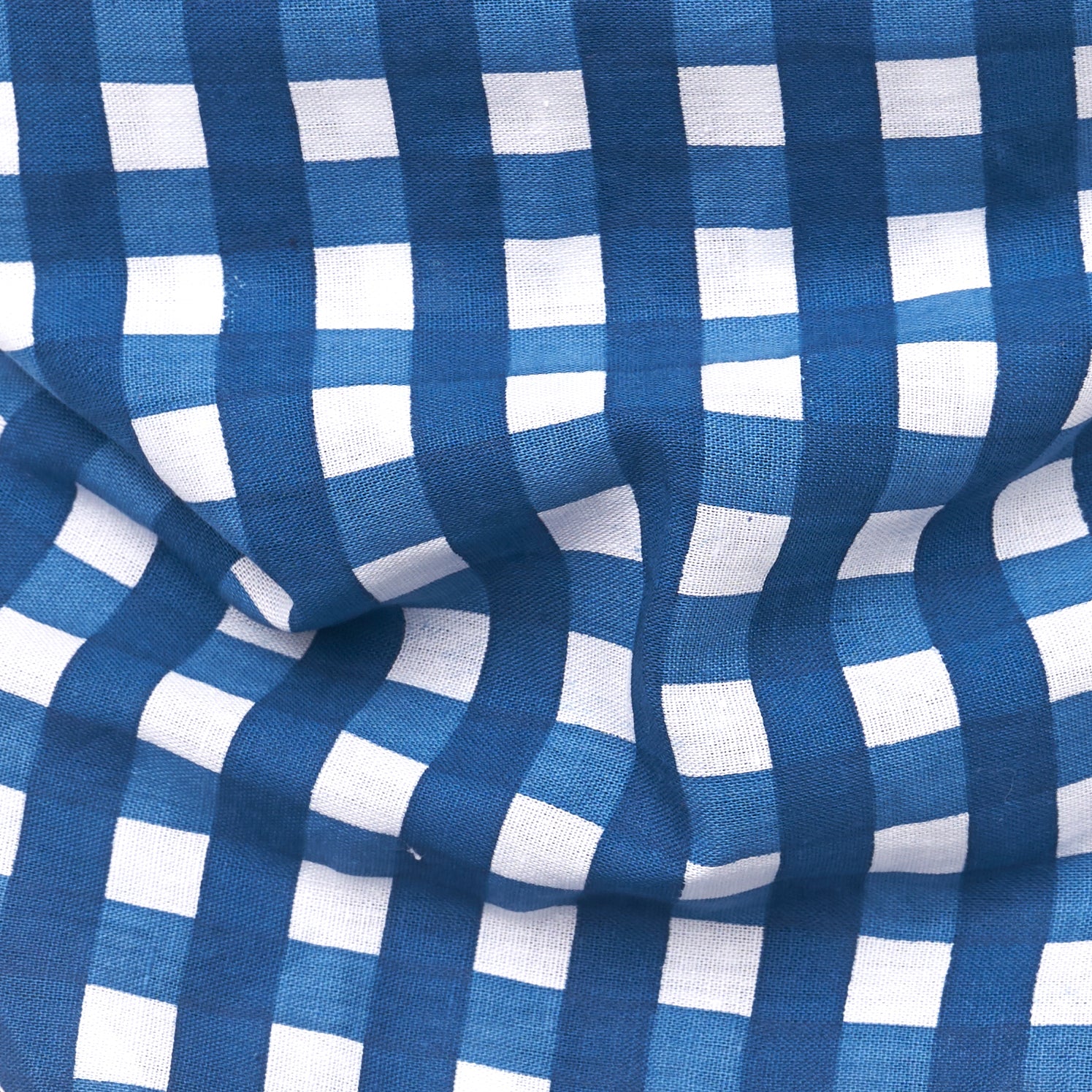 Classic Blue Check Fabric Detail
