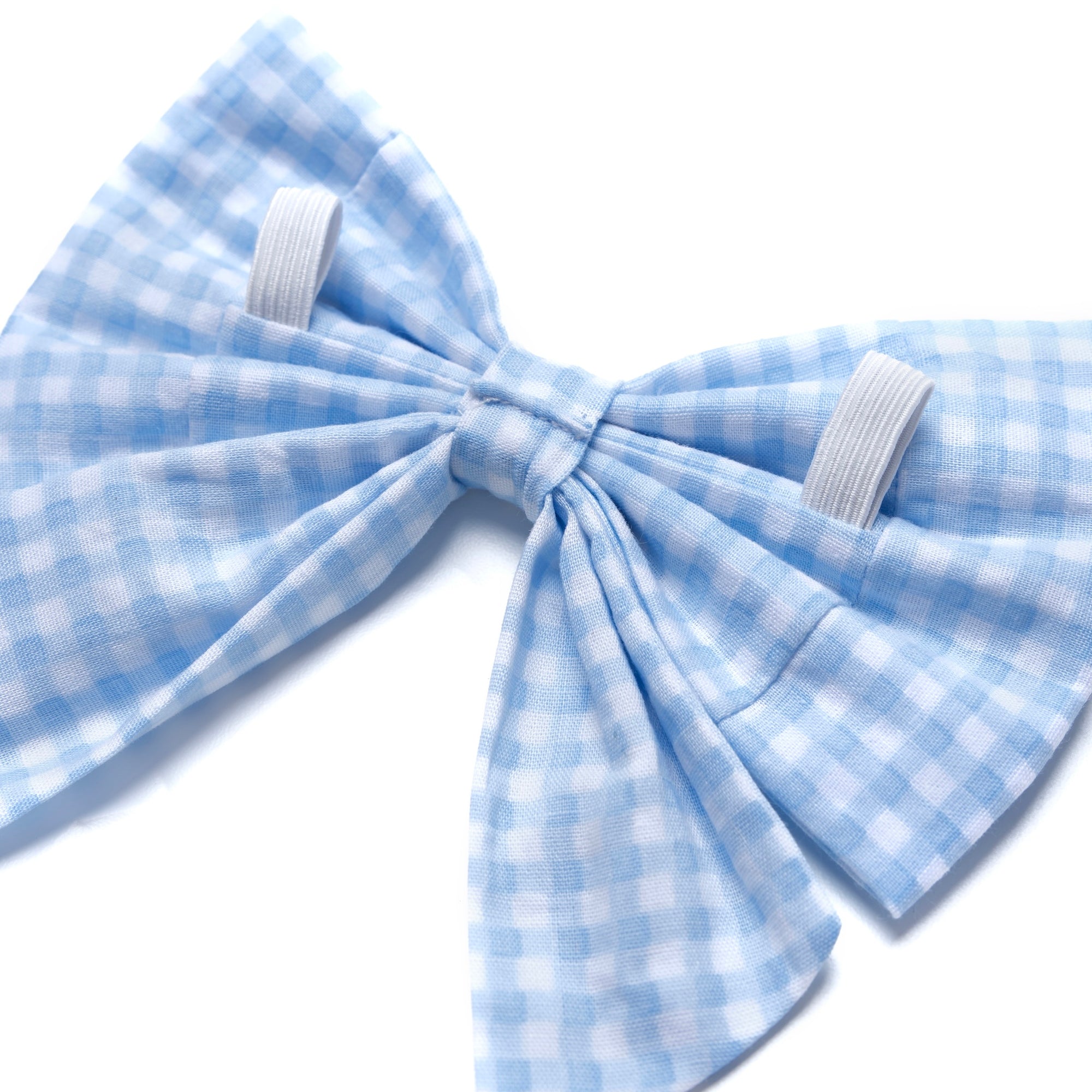 Sailor Bow - Baby Blue Gingham