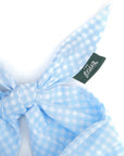 Baby Blue Gingham Dog Bandana Detail from The Paws
