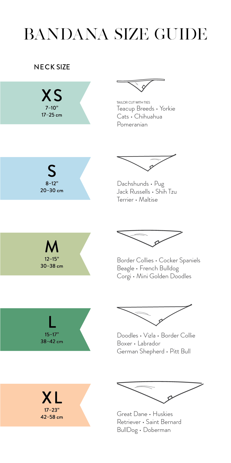 Size Chart Bandana