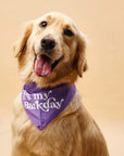 Barkday Purple dog bandana from The Paws