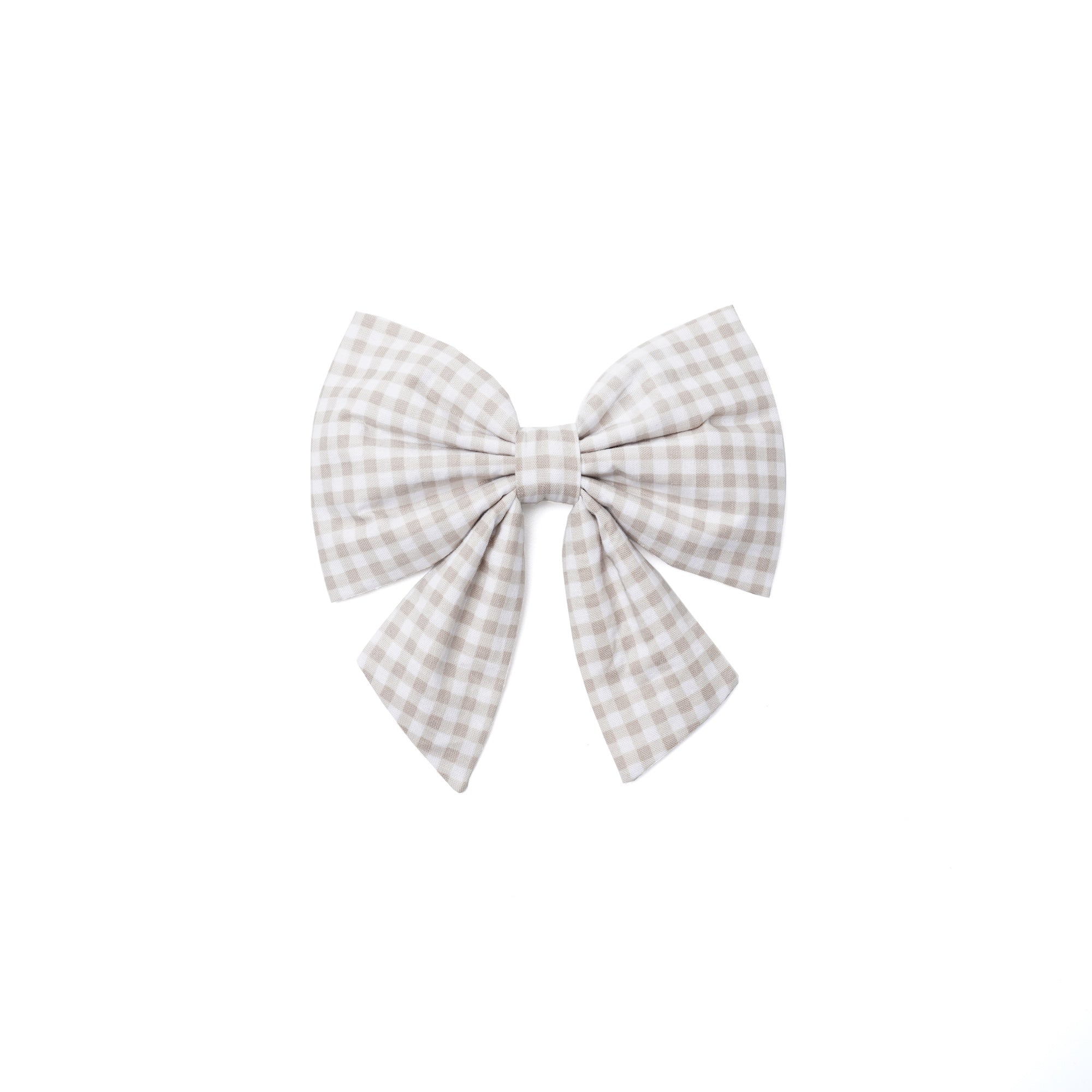 Sailor Bow - Biscuit Gingham
