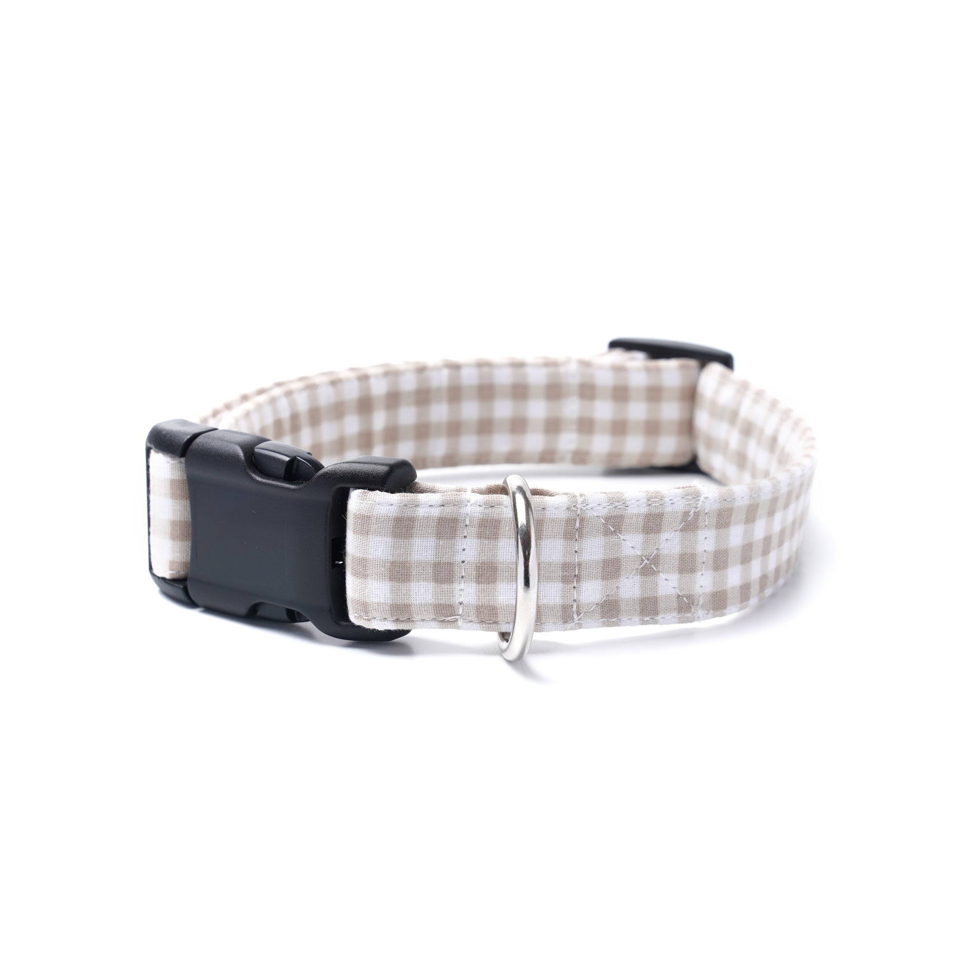 Biscuit Gingham Dog Collar