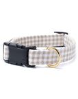 Biscuit Gingham Dog Collar