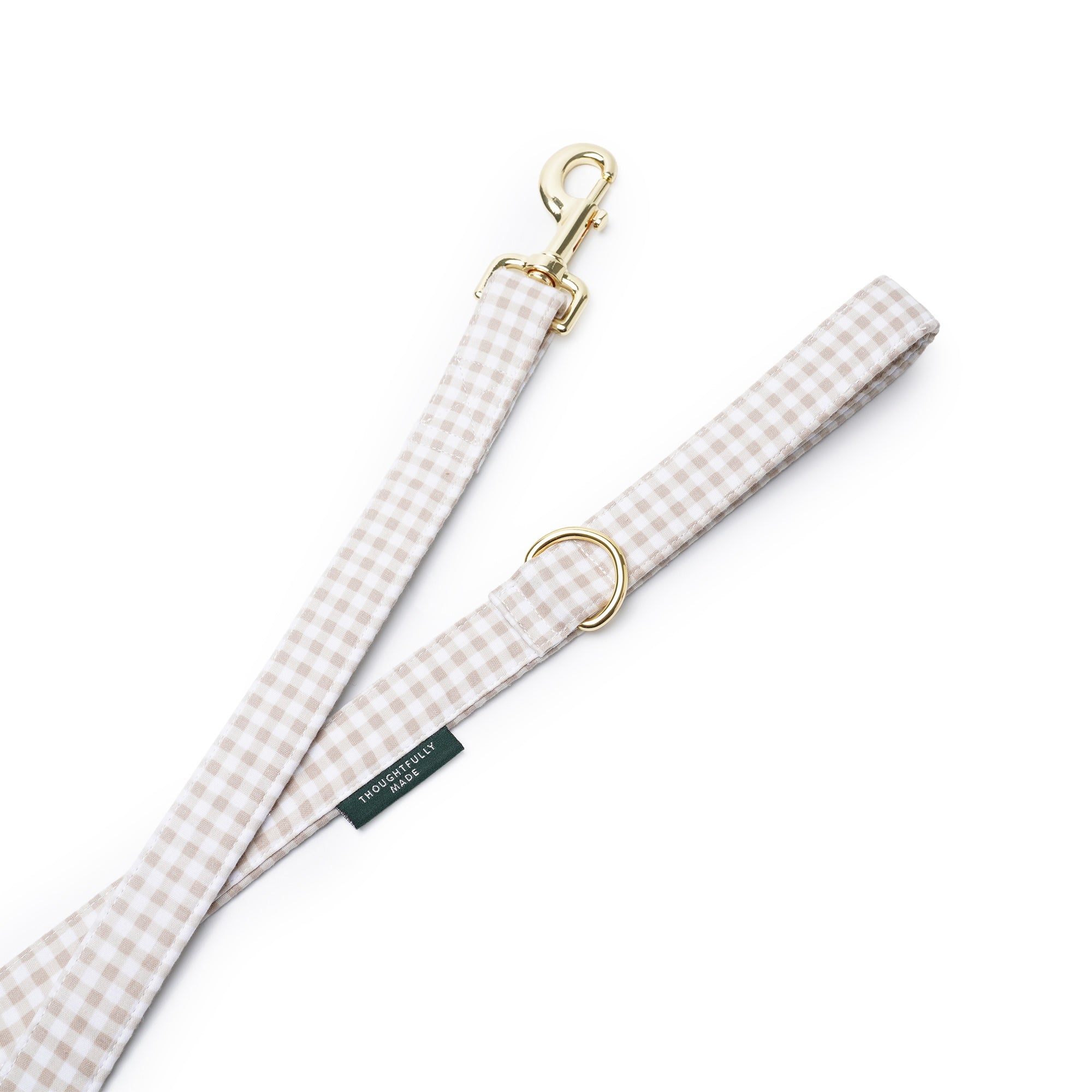 Biscuit Gingham Leash
