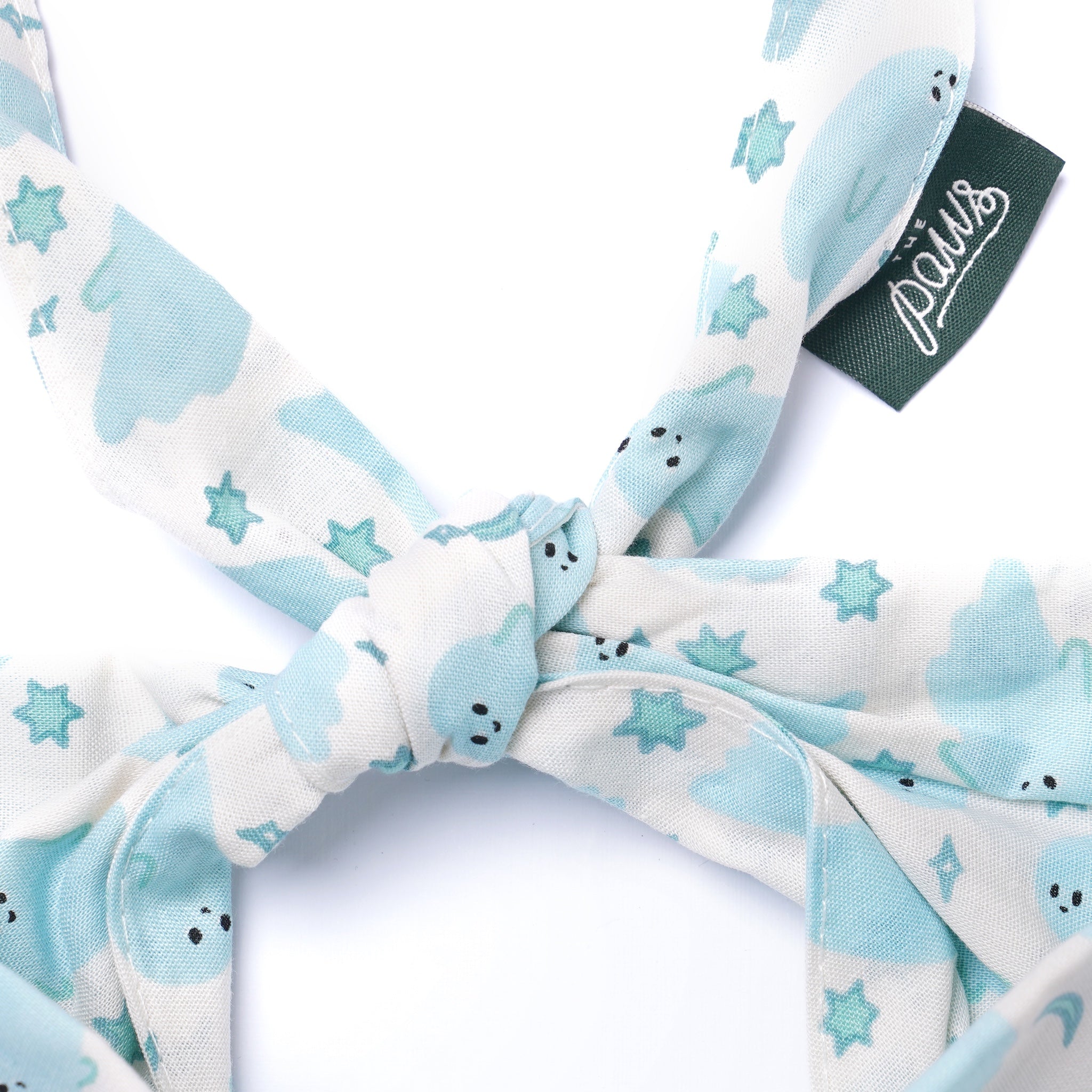 Blue Boo Halloween Dog Bandana