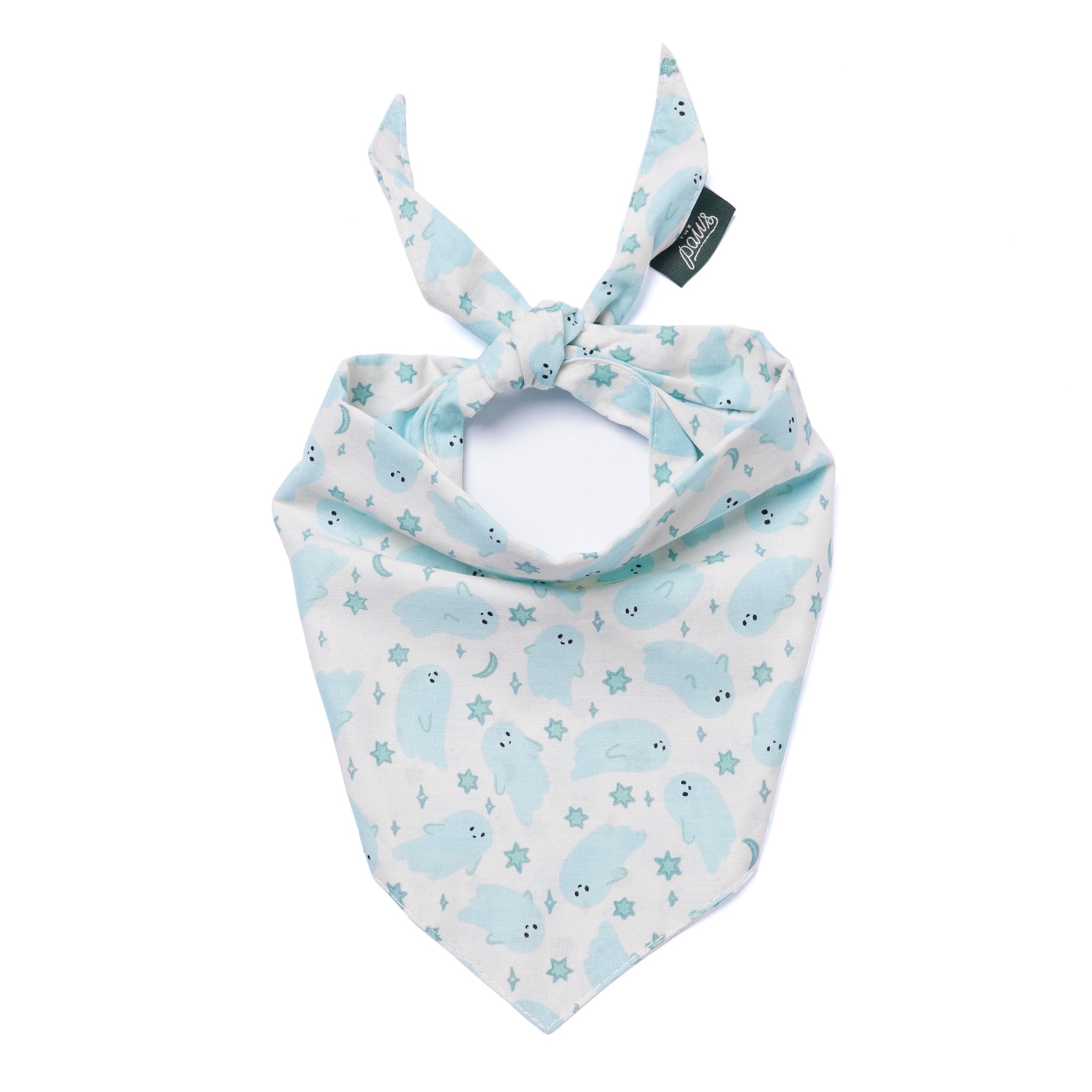 Blue Boo Halloween Dog Bandana