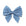 Blue and white checkered bow on a white background