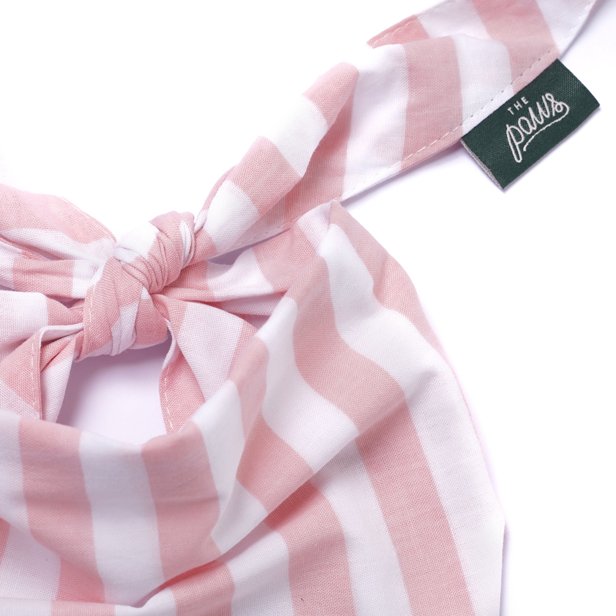 Cabana Blush Pink Stripes Dog Bandana