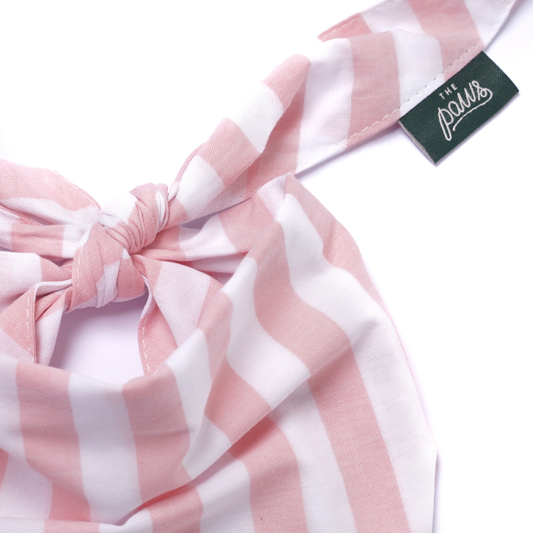 Cabana Blush Pink Stripes Dog Bandana