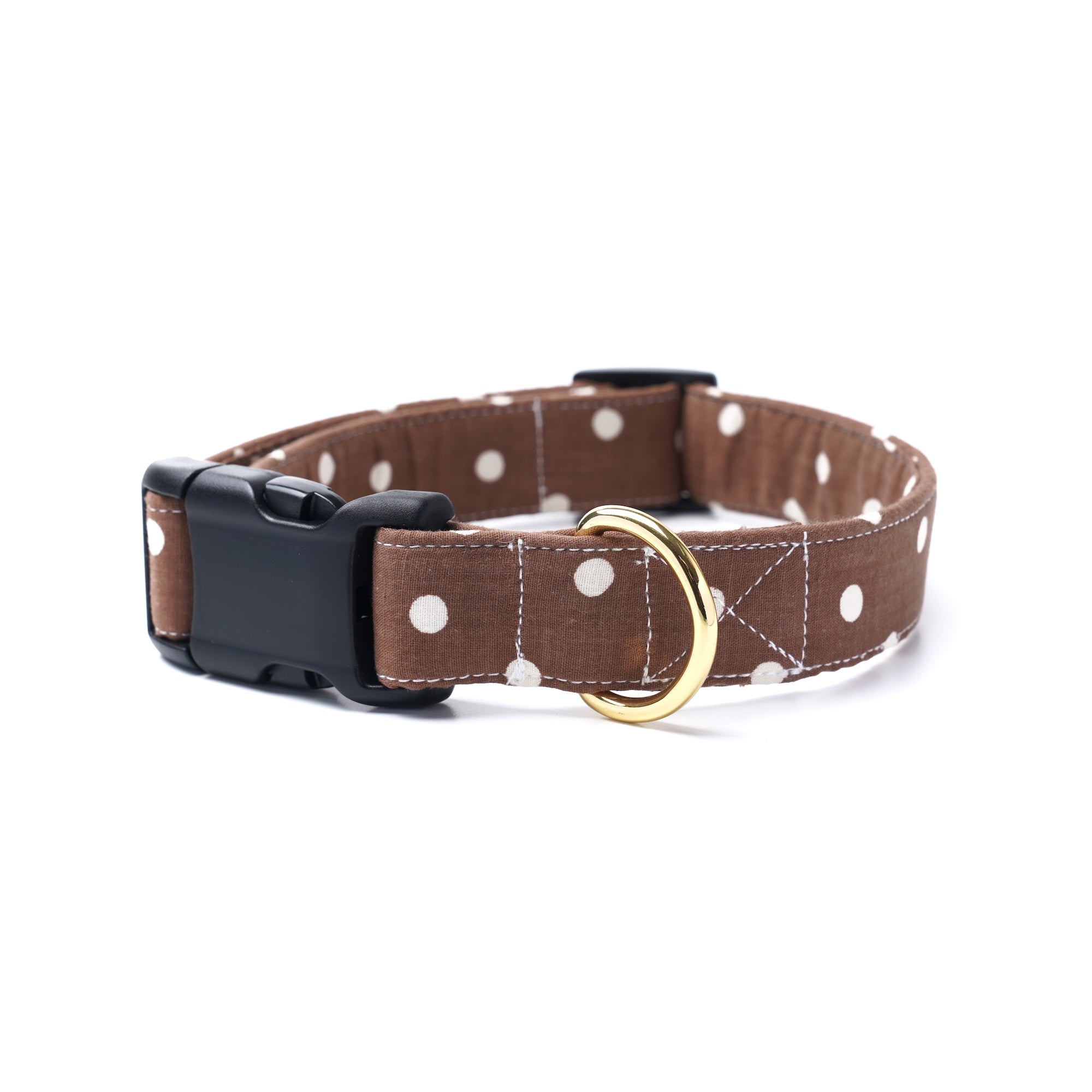 Chocolate Dot Dog Collar