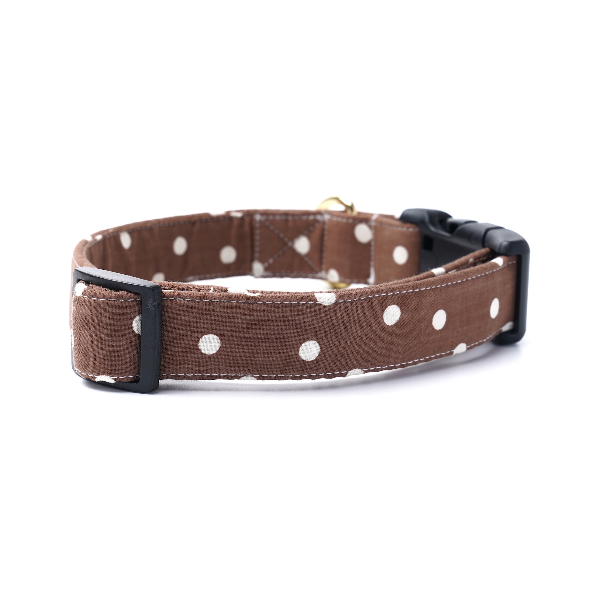 Chocolate Dot Dog Collar