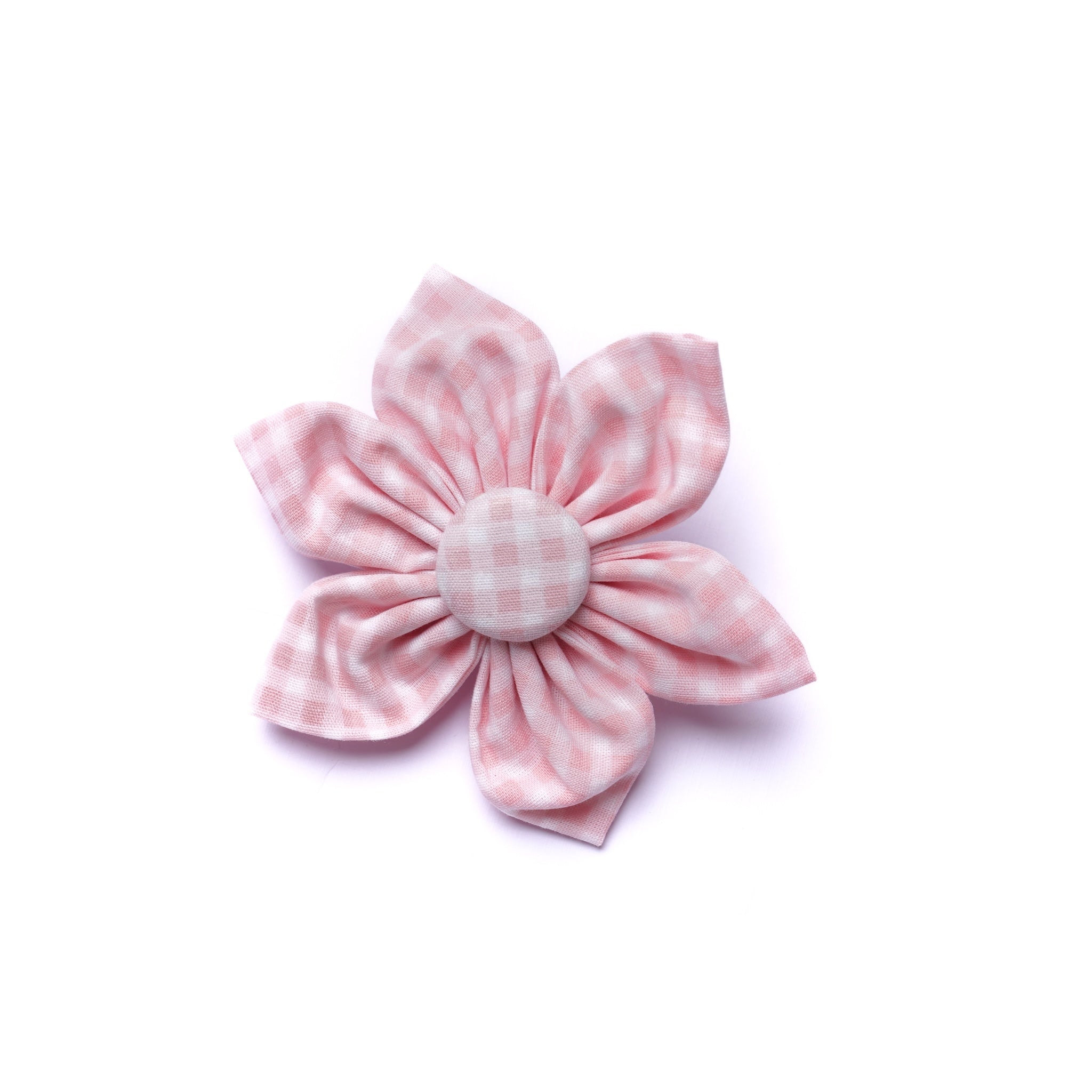 Baby Pink Gingham - Collar Flower
