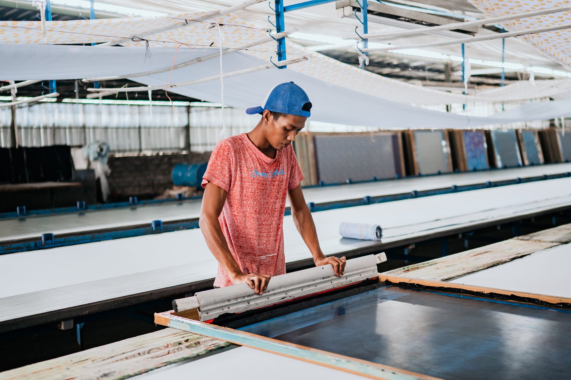 Cotton Print Production with Screens
