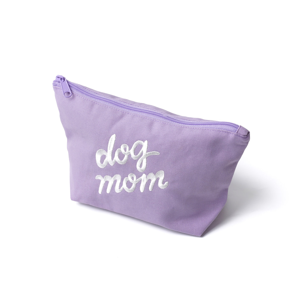 Dog Mom Zip Pouch - Lavender