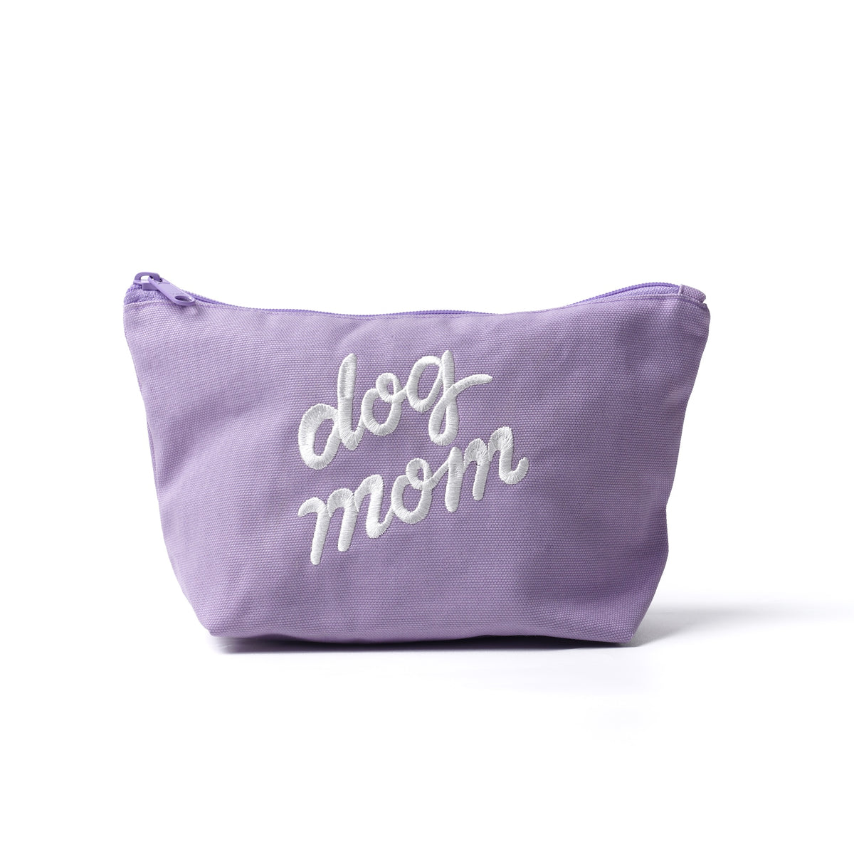 Dog Mom Zip Pouch - Lavender
