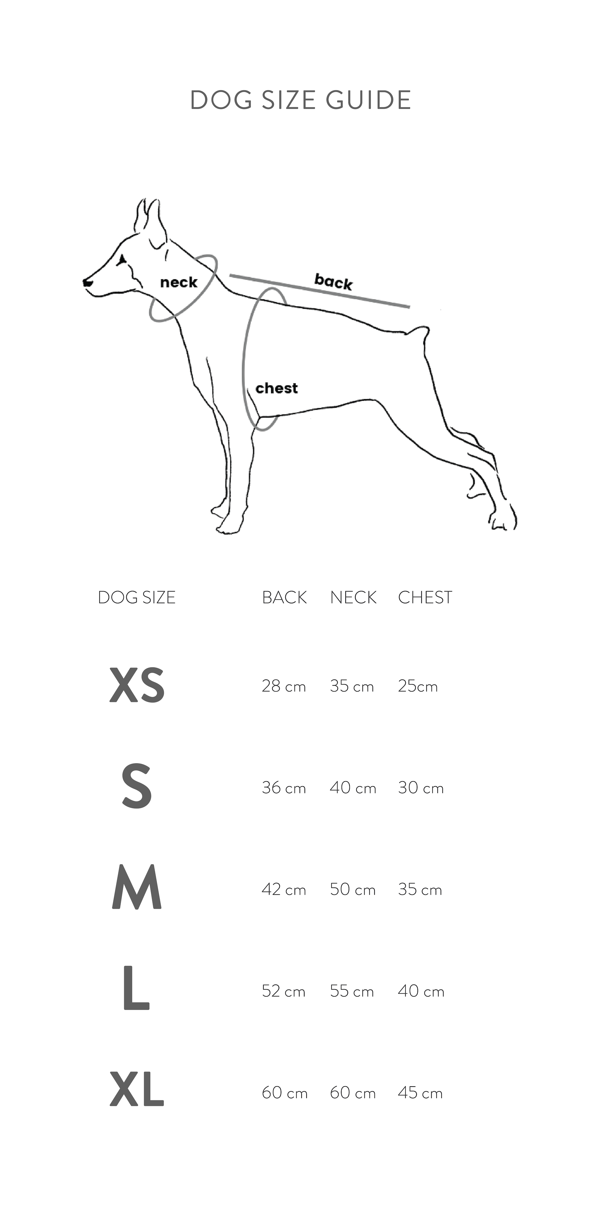 Size Chart Dog