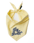 Embroidered Big Brother Dog Bandana - Yellow