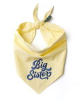 Embroidered Big Sister Dog Bandana - Yellow