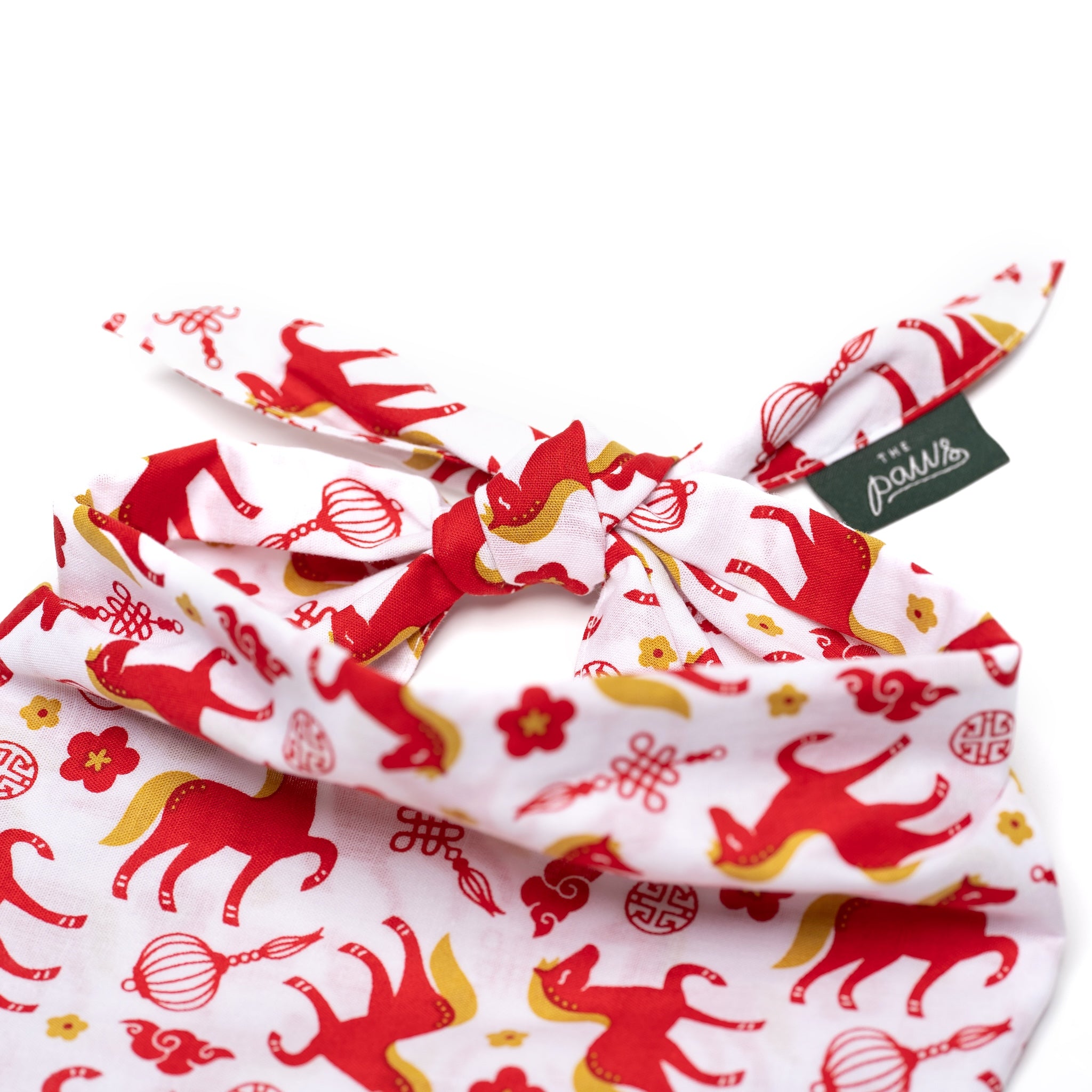 Fire Horse Dog Bandana detail - from The Paws