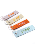 I Love Dogs Embroidered Canvas Keyring