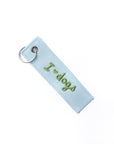 I Love Dogs Embroidered Canvas Keyring