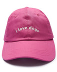 Kids - i love dogs pink cap