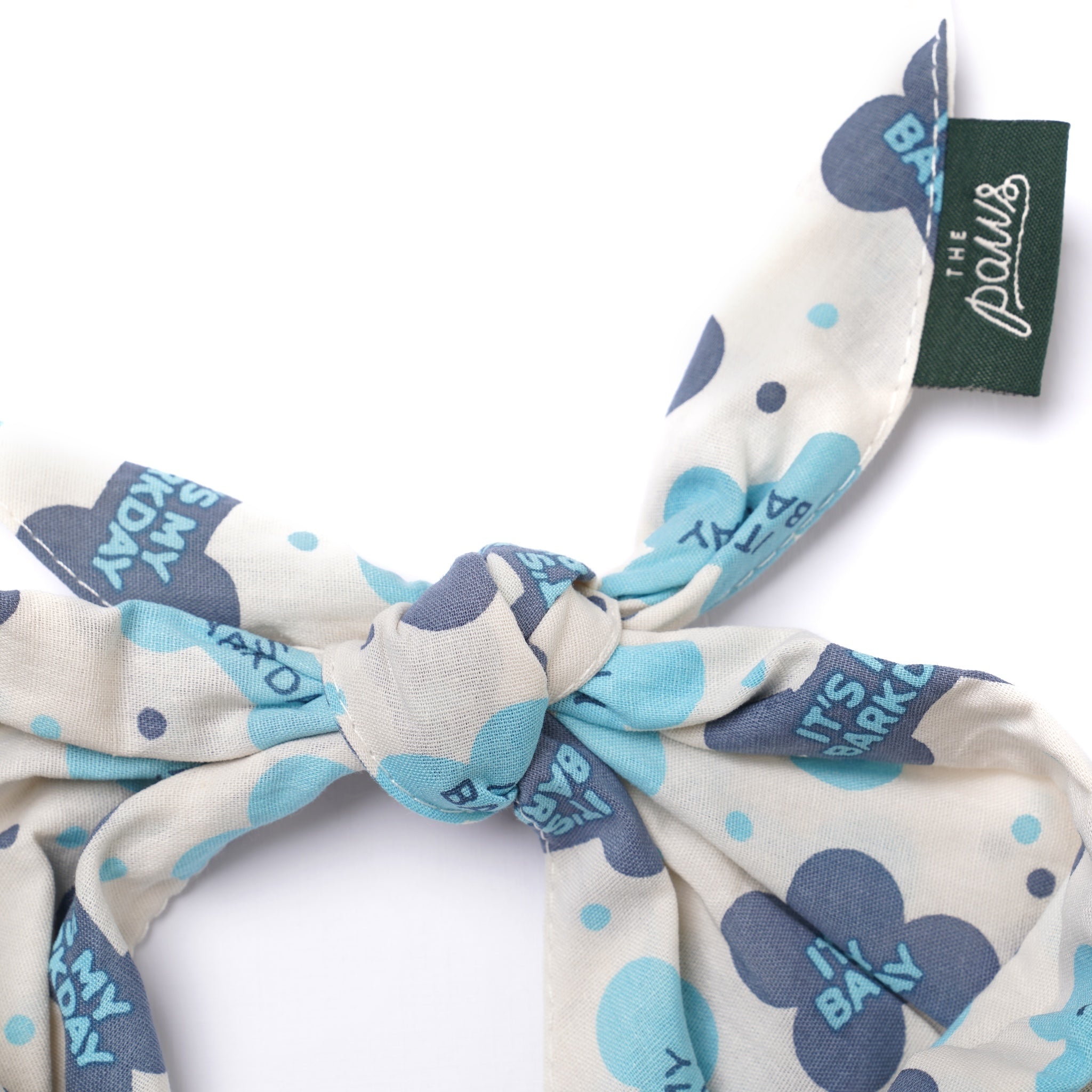 Let's Pawty Blue Dog Bandana