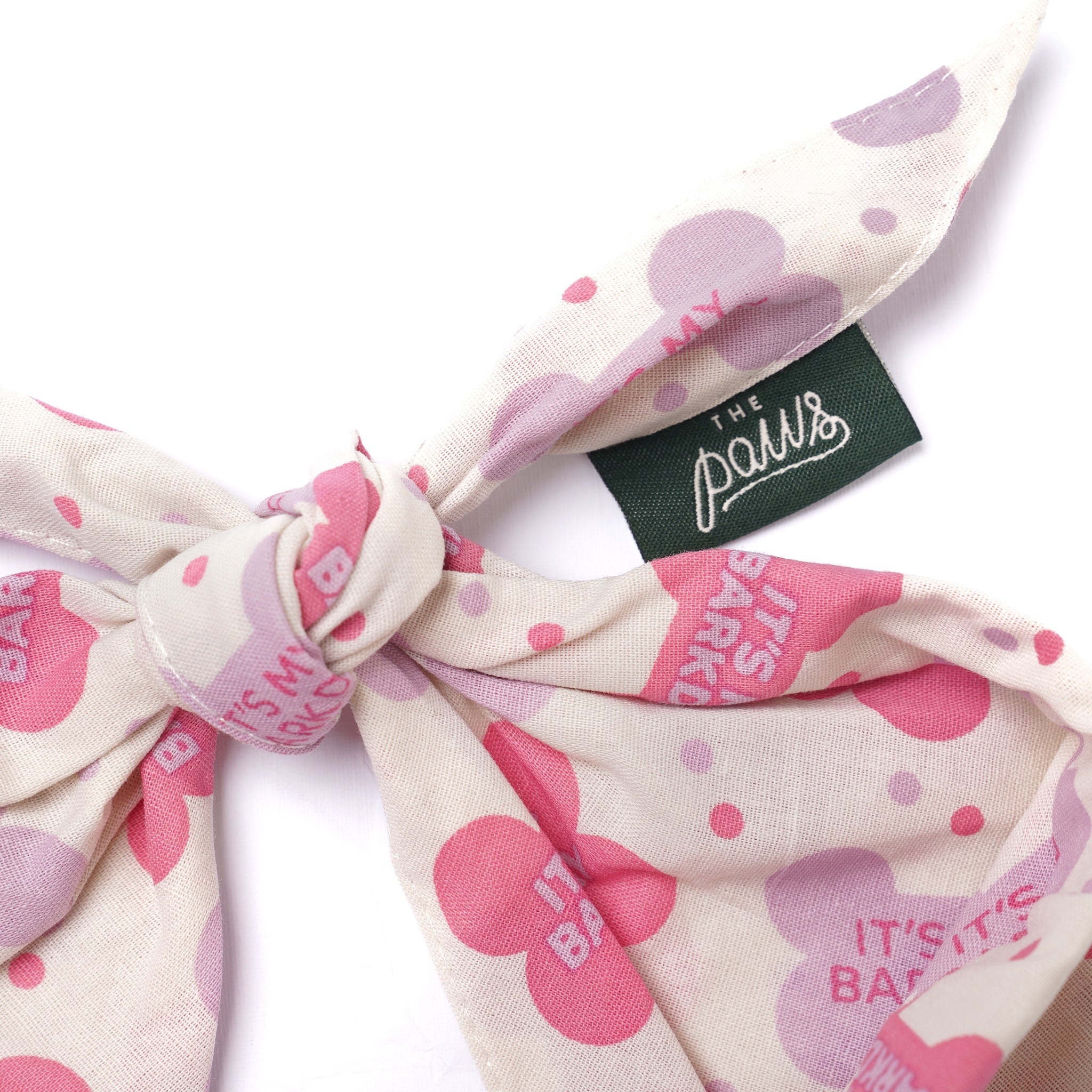 Let's Pawty Pink Dog Bandana