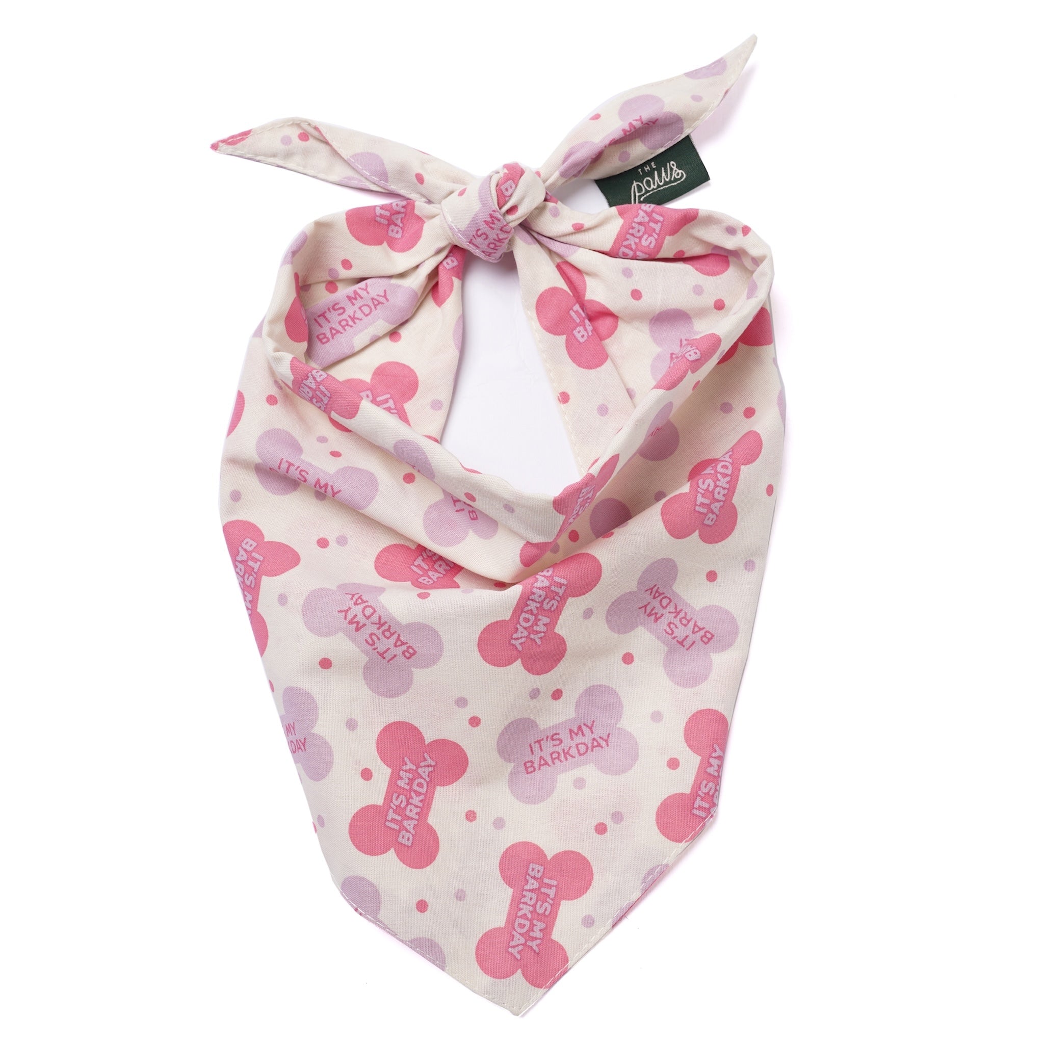 Let's Pawty Pink Dog Bandana
