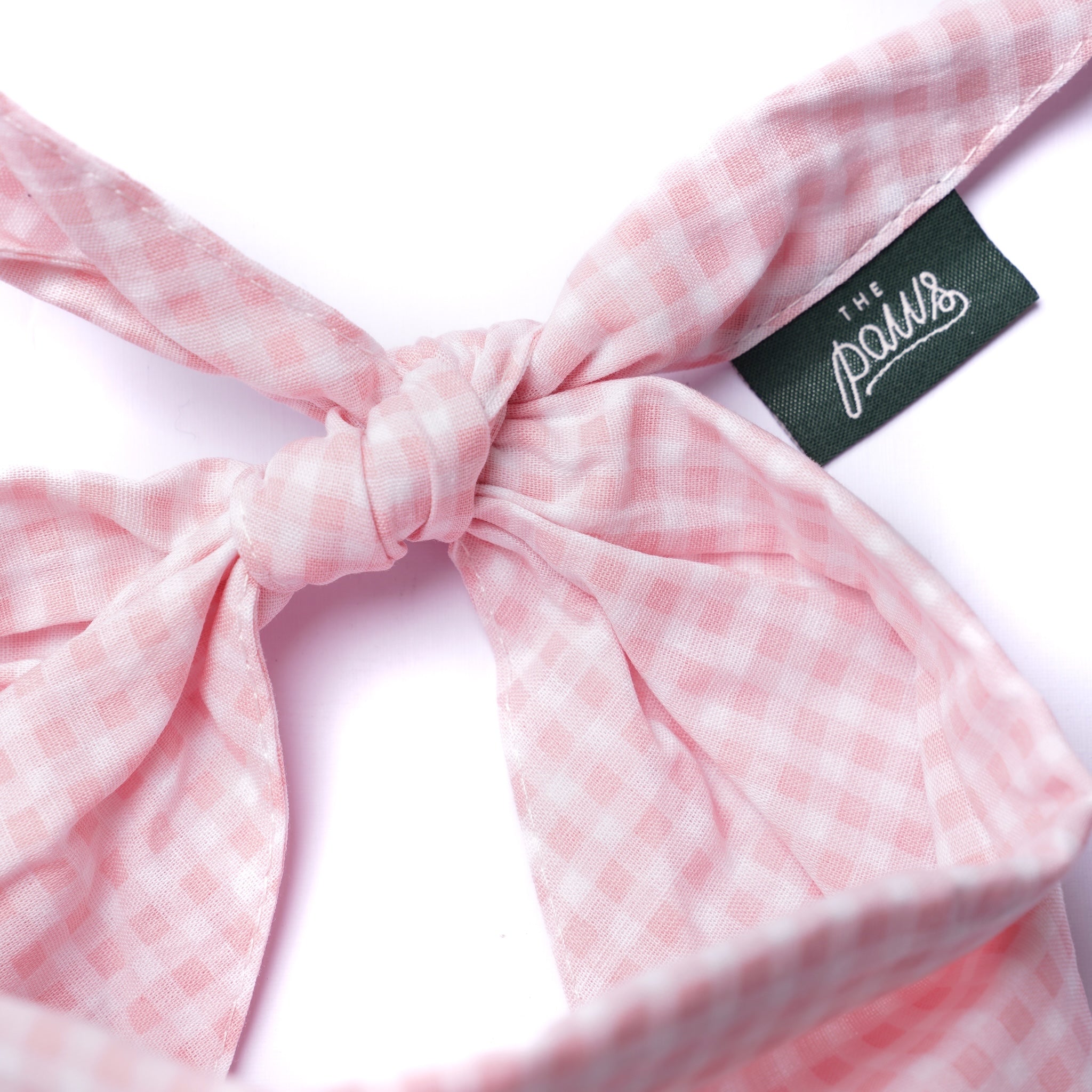 Pink Gingham Dog Bandana