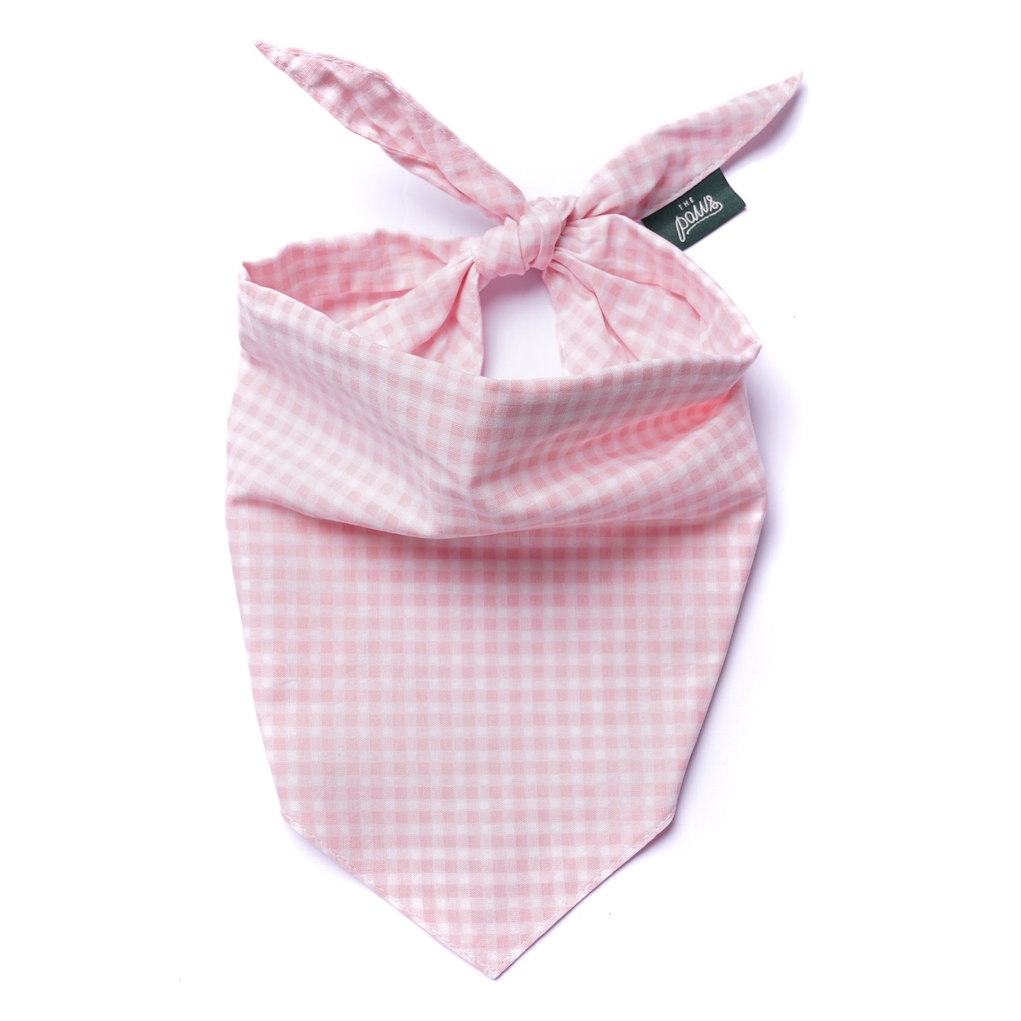 Pink Gingham Dog Bandana