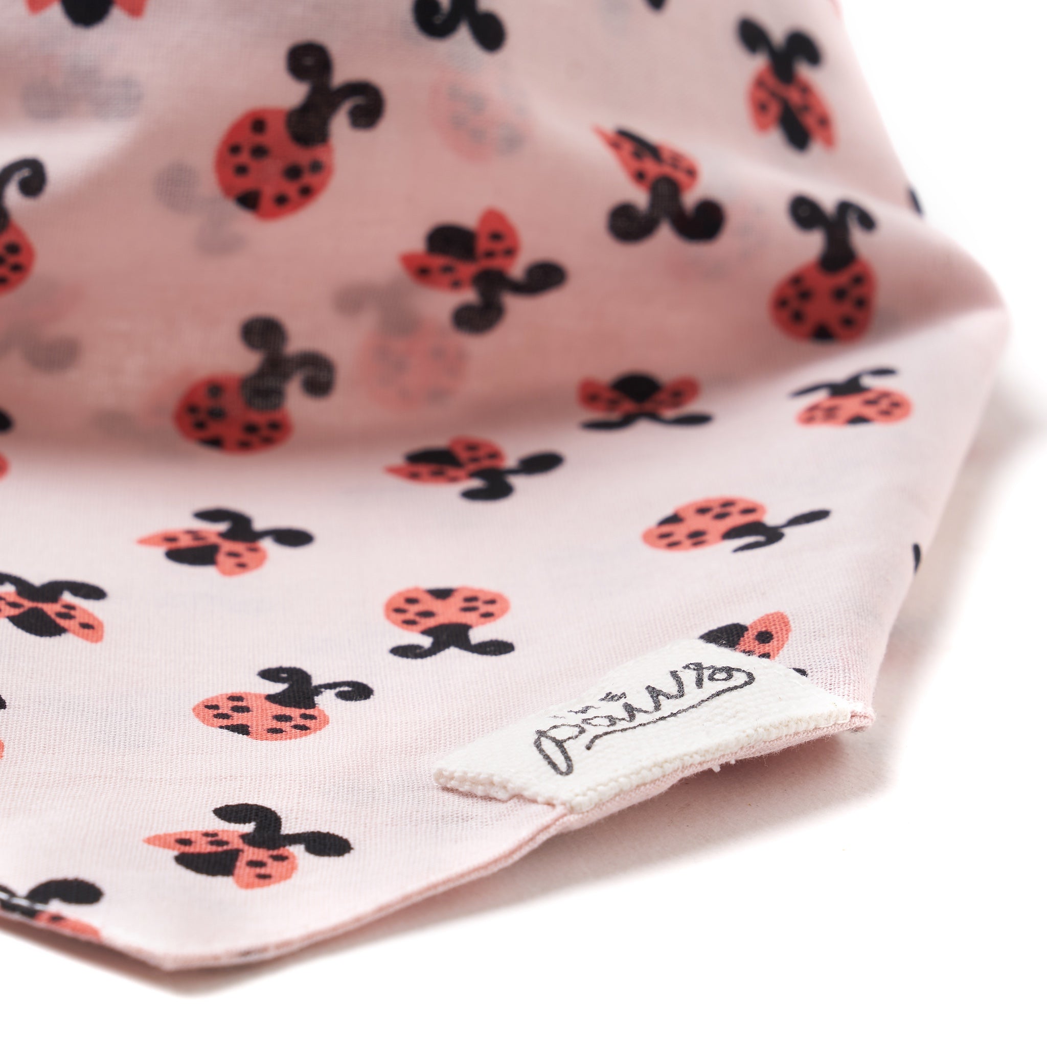 Love Bug dog bandana detail