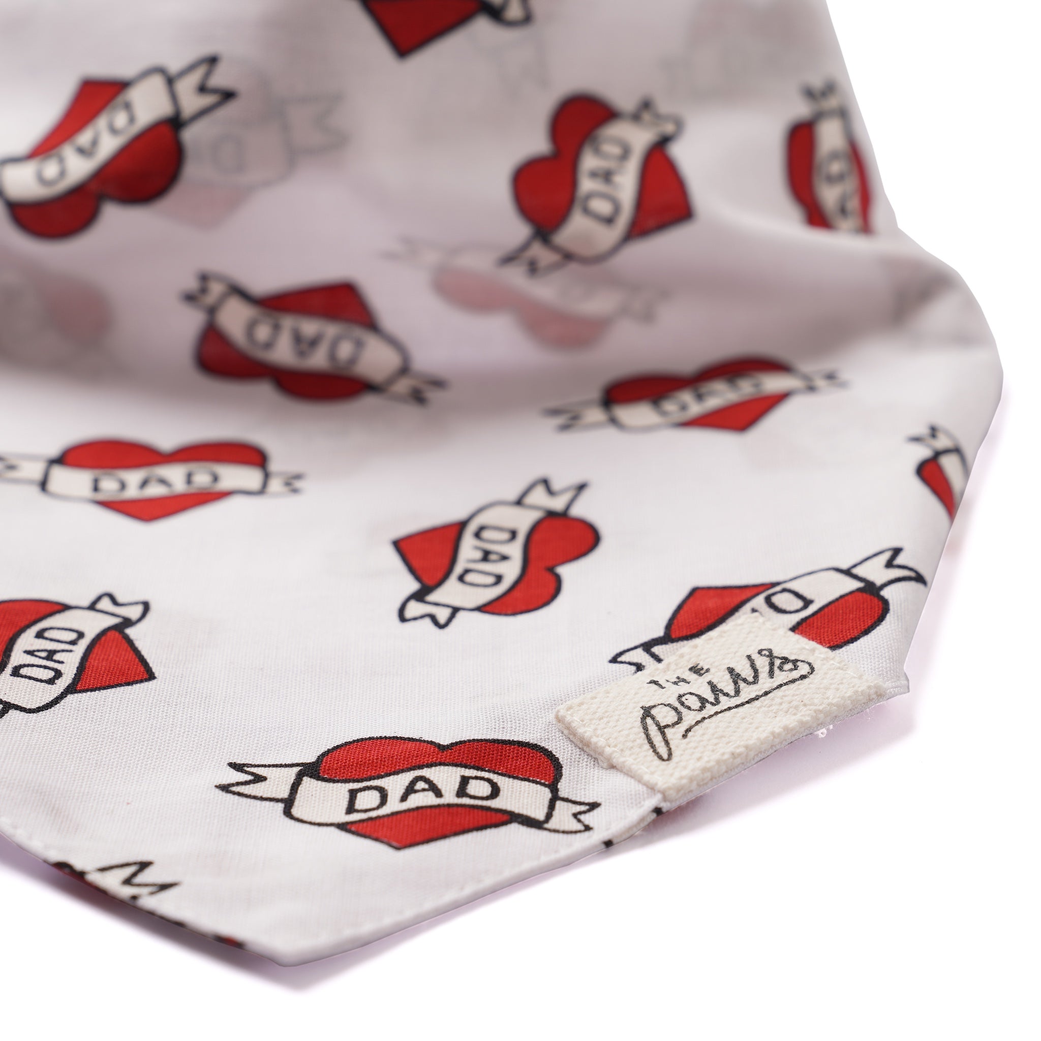 Love Dad Dog Bandana Detail - The Paws