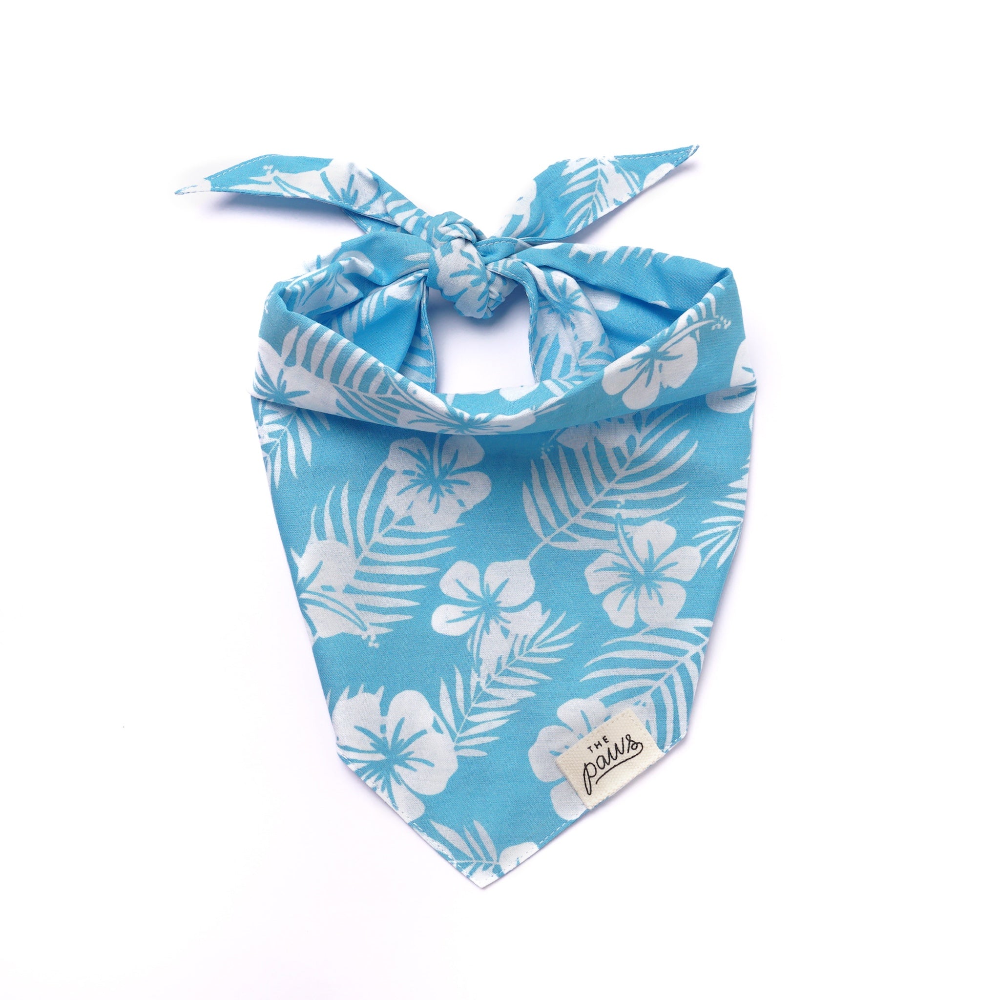 A tropical blue bandana from The Paws