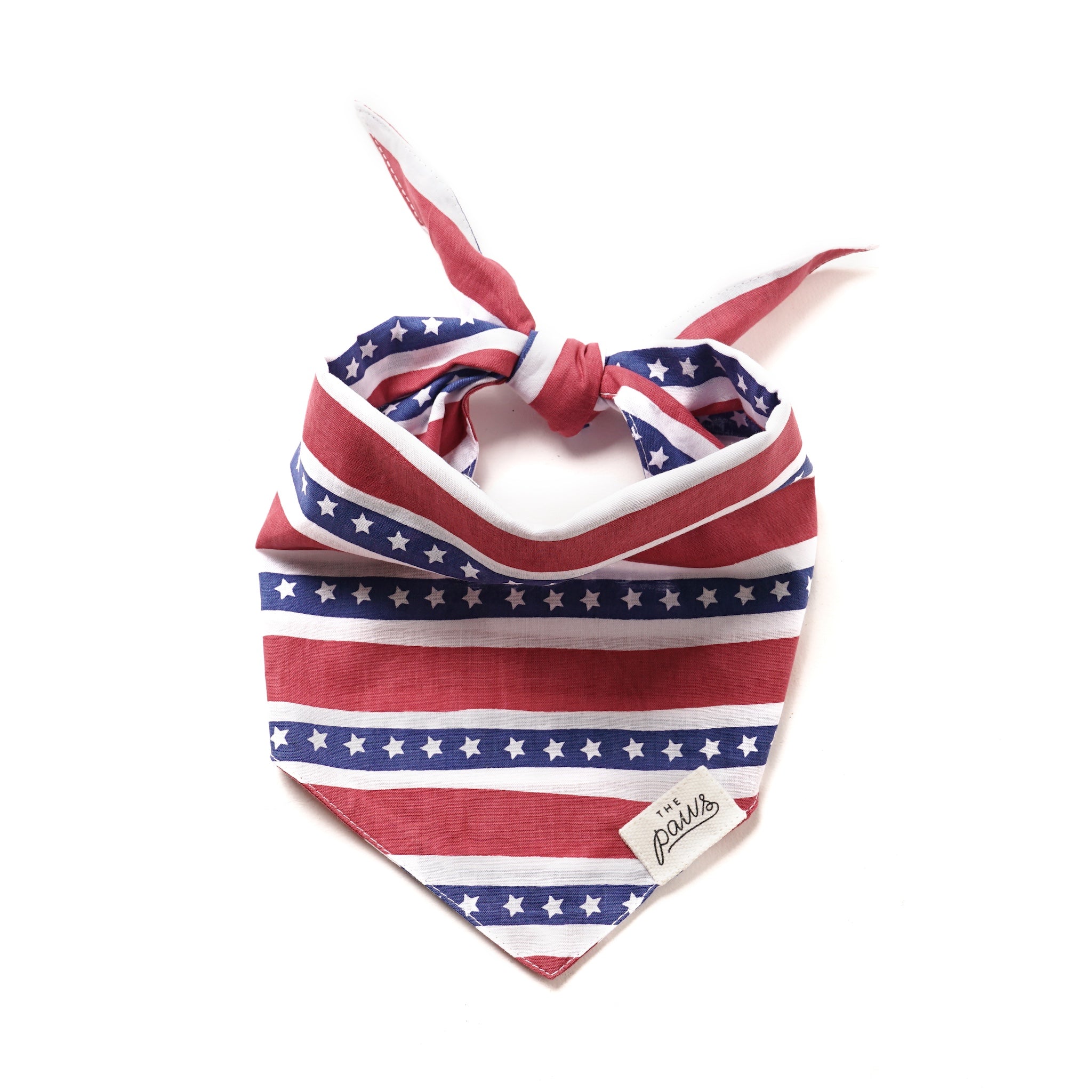 Patriotic stripe dog bandana- The Paws