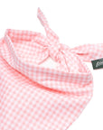 Pink Gingham Dog Bandana