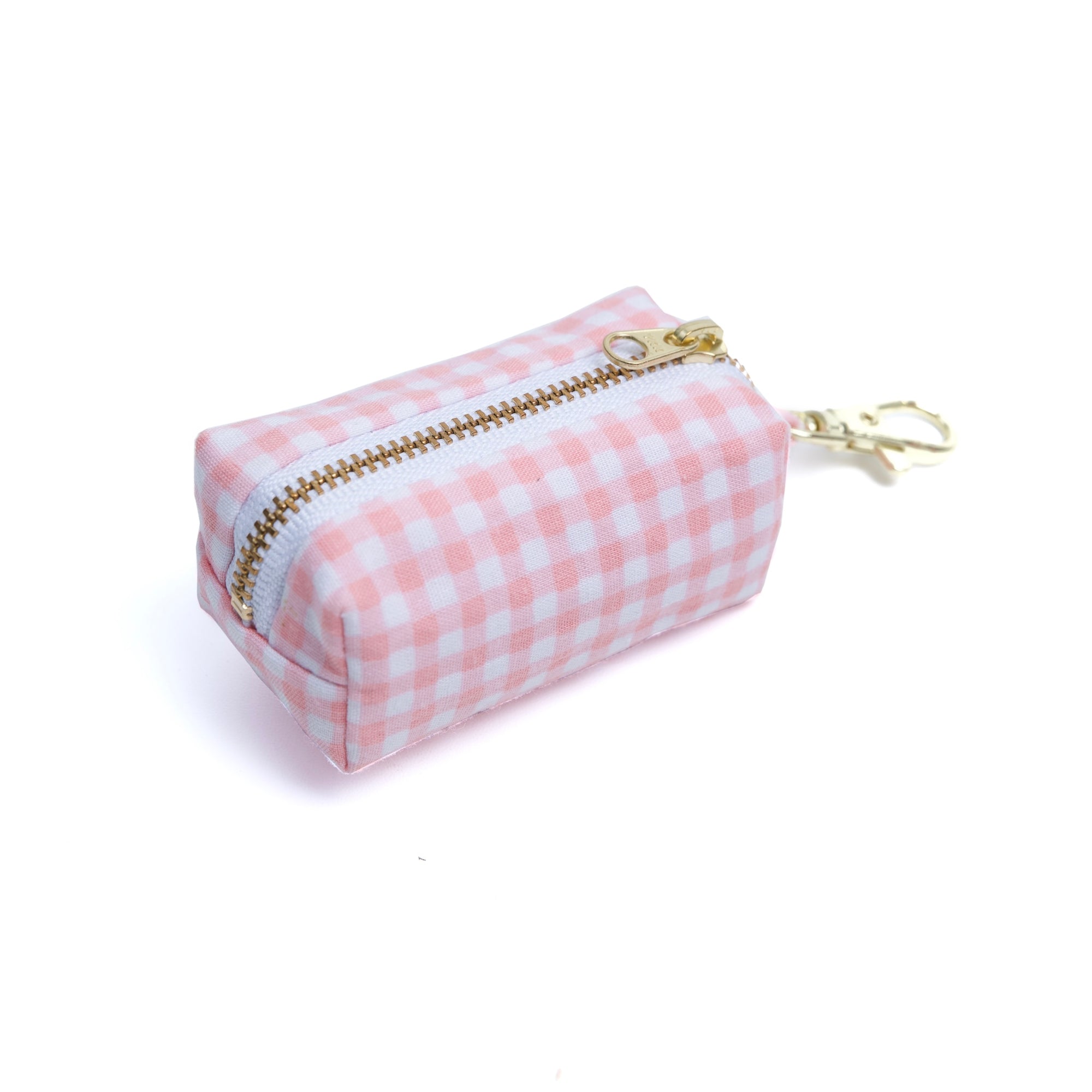 Dog Waste Bag Holder -  Pink Gingham