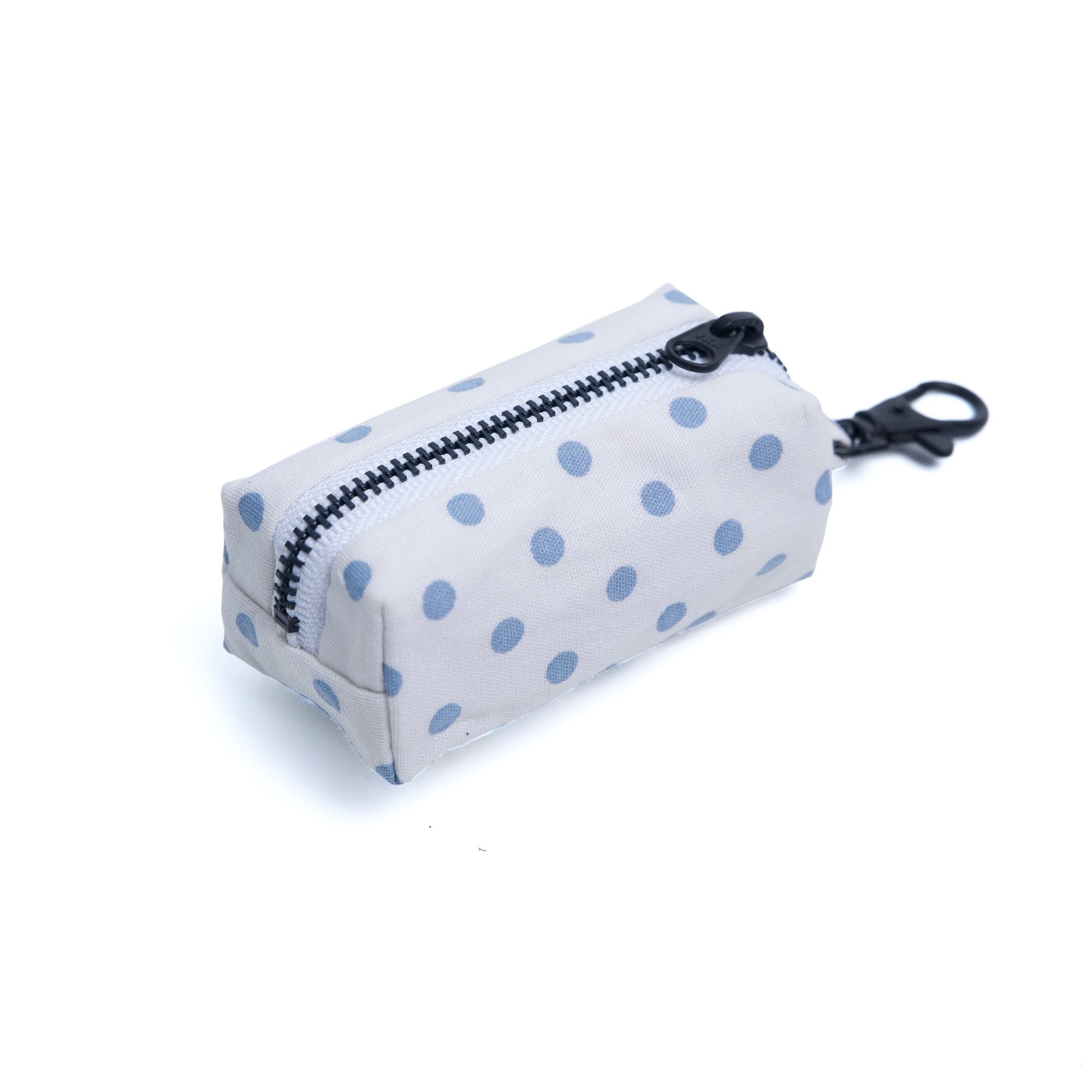 Dog Waste Bag Holder - Polka Dot Blue