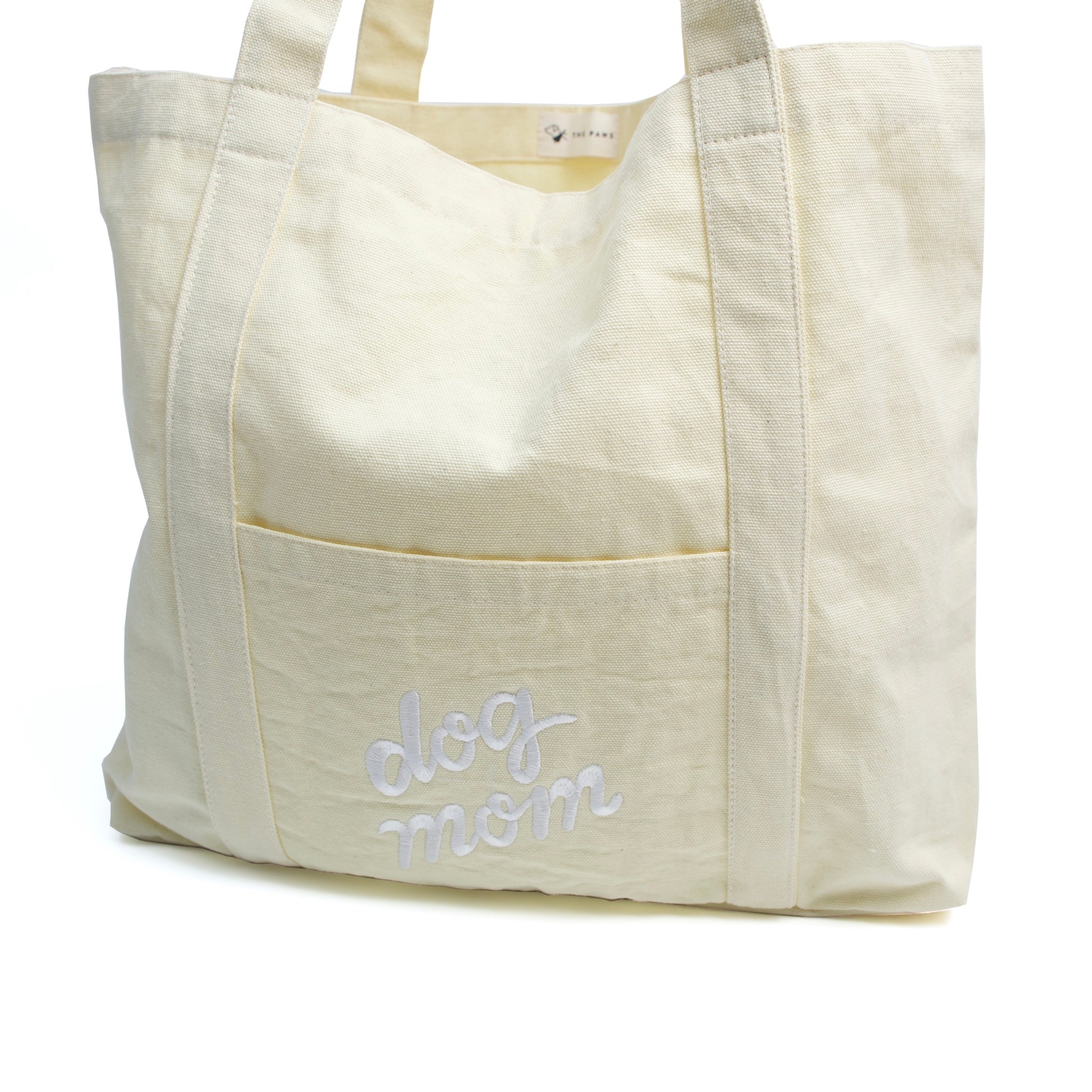 Dog Mom Butter Yellow Canvas Tote Bag 