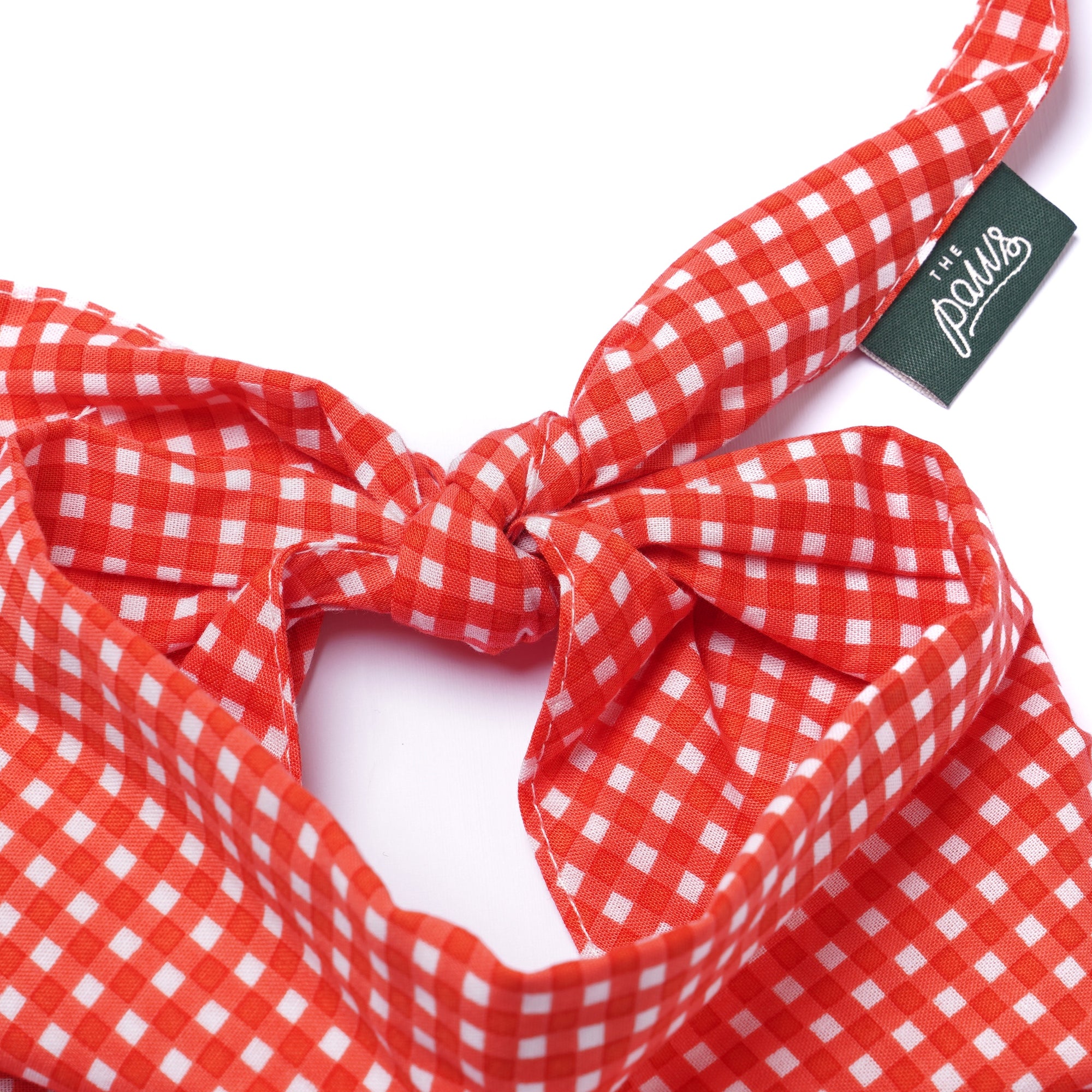 Red Gingham Dog Bandana