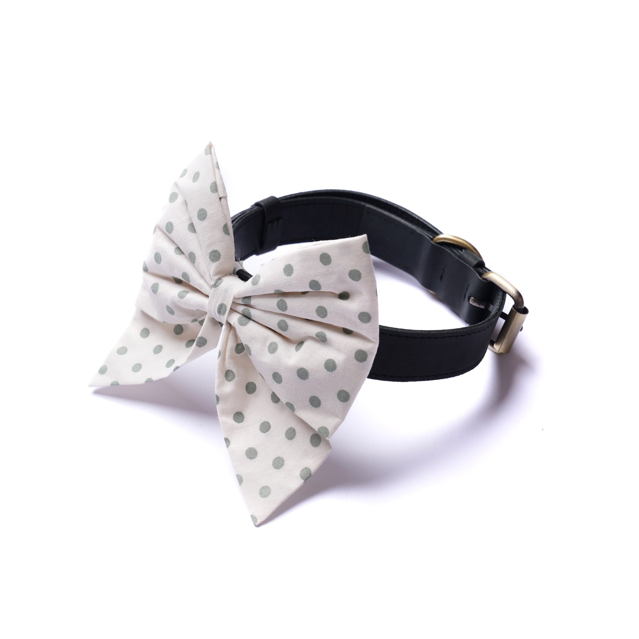 Sailor Bow - Polka Dot Green