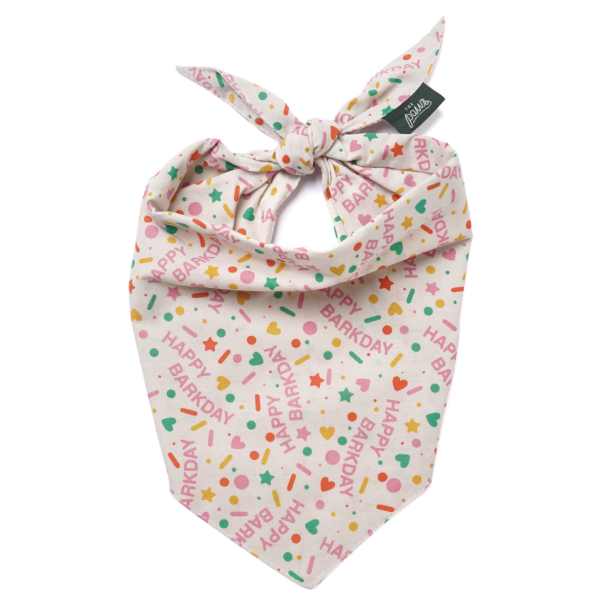 Sparkle Pawty Pink Dog Bandana