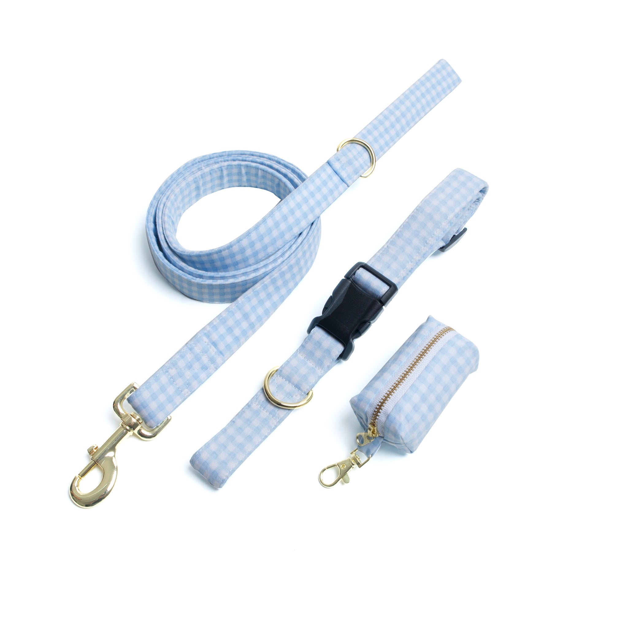 Baby Blue Gingham Walk Set